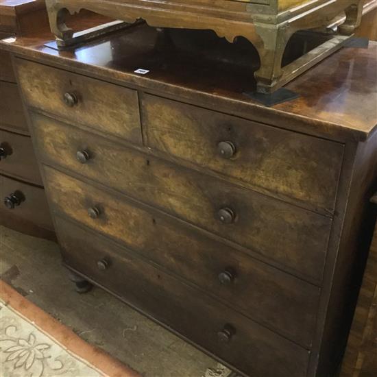 Early Victorian mahogany chest of two short and two long drawers